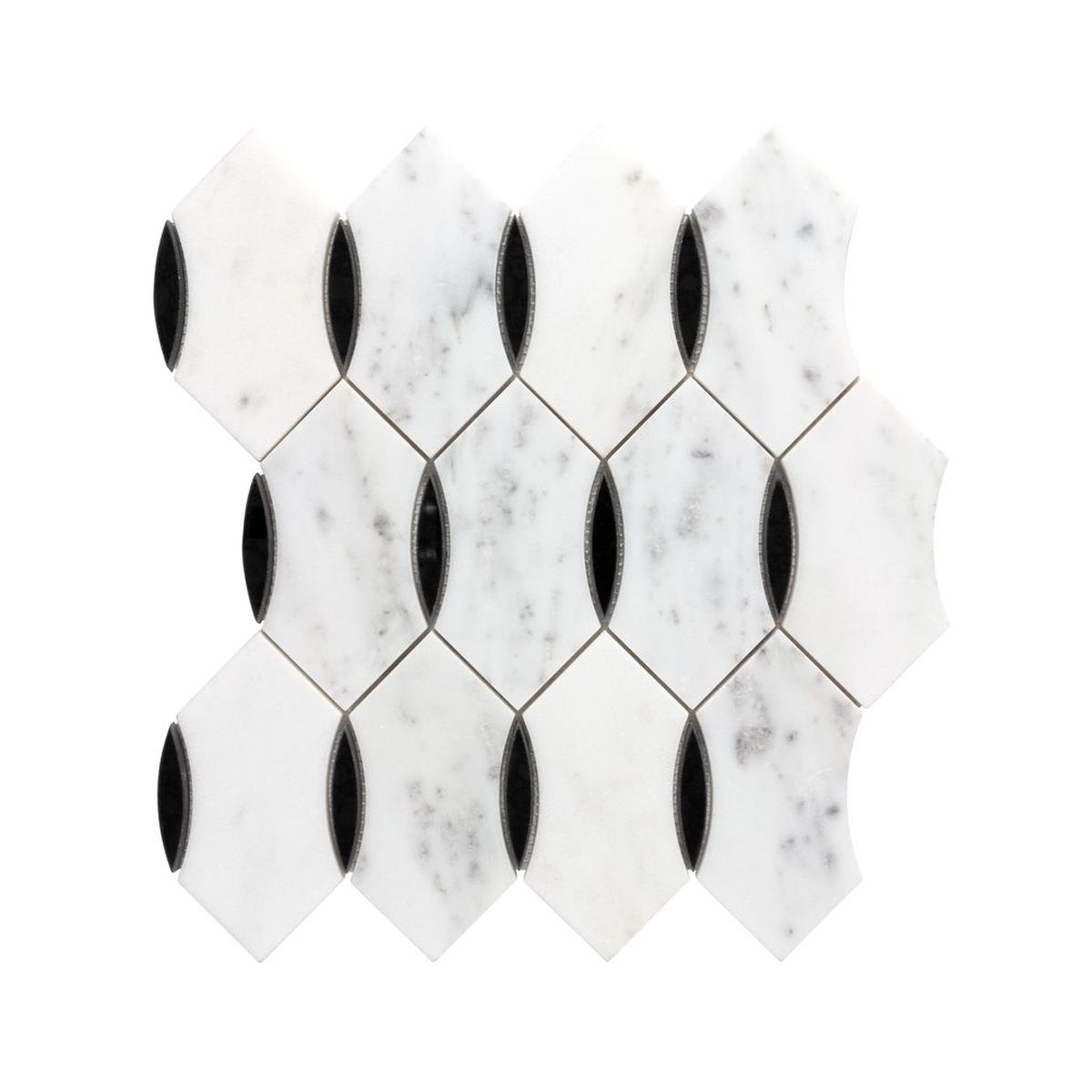 **PER PC** Skye Noire 13x14 Mosaic, SF200093, 8.622sf, 9pcs, 37 lbs, FINAL PRICE: $7.99/pc, $71.91/bx + Tax