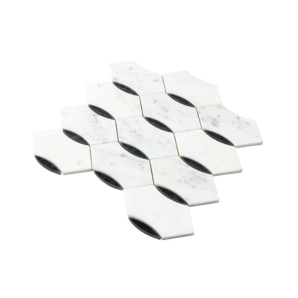 **PER PC** Skye Noire 13x14 Mosaic, SF200093, 8.622sf, 9pcs, 37 lbs, FINAL PRICE: $7.99/pc, $71.91/bx + Tax