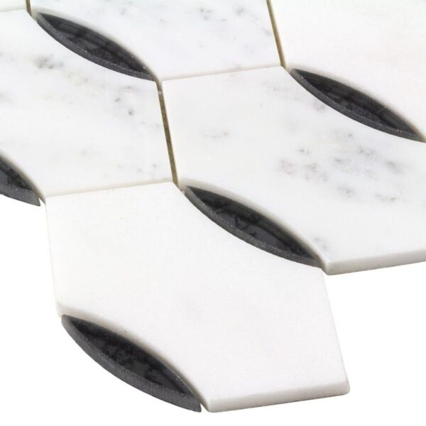 **PER PC** Skye Noire 13x14 Mosaic, SF200093, 8.622sf, 9pcs, 37 lbs, FINAL PRICE: $7.99/pc, $71.91/bx + Tax