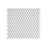 White Matte 3/4in Penny Round Porcelain