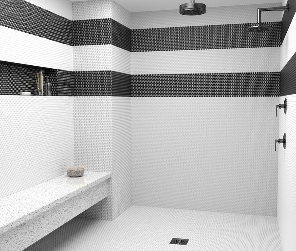 **PER PC** Matte White Penny Round 12x12 Porcelain Mosaic, SF210005, 11.8296sf, 12pcs, 27 lbs, FINAL PRICE: $2.99/sf, $35.88/bx + Tax