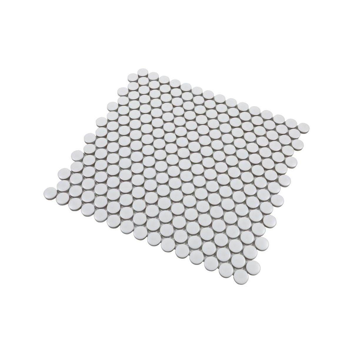 **PER PC** Matte White Penny Round 12x12 Porcelain Mosaic, SF210005, 11.8296sf, 12pcs, 27 lbs, FINAL PRICE: $2.99/sf, $35.88/bx + Tax