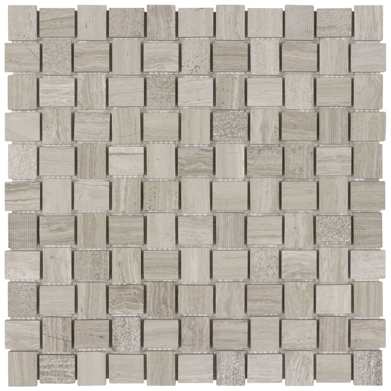 **PER PC** Earthstone Weave 12x12 Square Mosaic, SF160018, 9pcs, 8.72sf, FINAL PRICE: $4.99/pc, $44.91/ Box