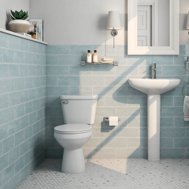 Maiolica Aqua 4x10 (4.25x10) Subway Roca, 27.05 lbs, 38pcs, 11.25 sf, Loc: MT5-D