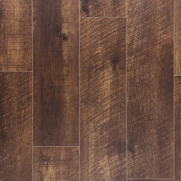 Close-up of dark brown wooden flooring tiles
