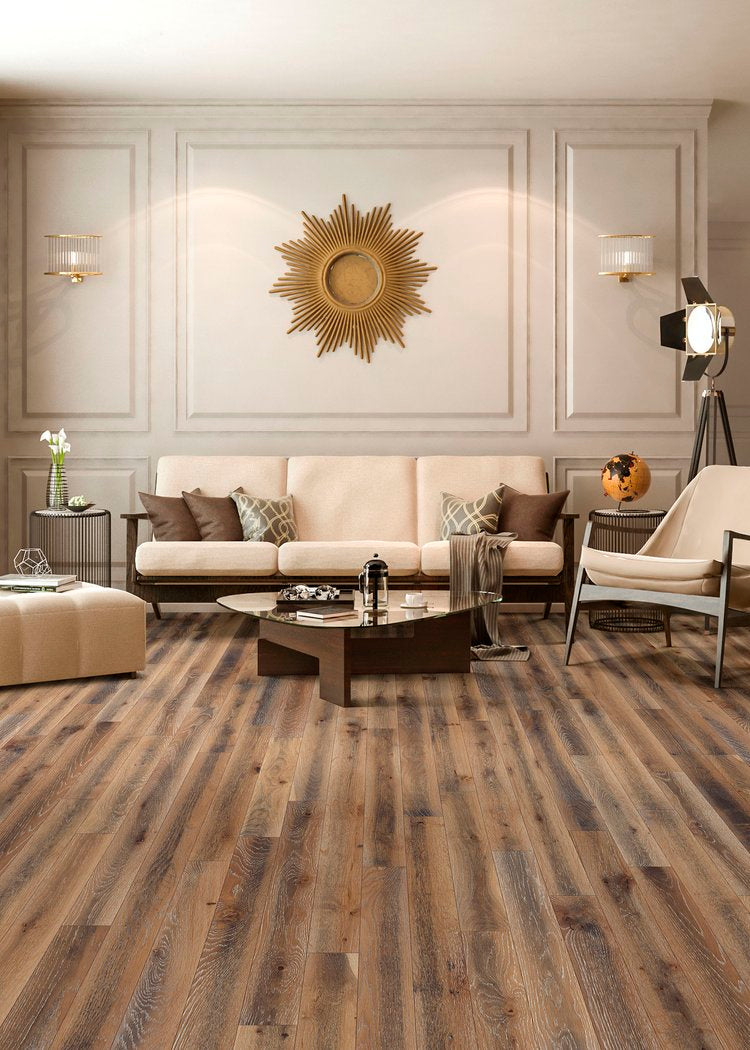 Rembrant - Artistry 3/4-in x 3.5-in Wire Brushed Solid Hardwood in European White Oak ** ON ORDER ** , 25.60sf, FINAL PRICE: $4.99/sf