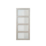 Renin Glim 4-Lite 36x84 Barn Door in Ashen White with Soft Close, [FB296]