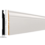 **PER PIECE** AHL - 16ft  Baseboards WM618 (5 1/4") Primed Pine,  9/16" x 5 1/2" x 16' ,  FINAL PRICE: $1.50/lf + TAX