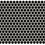 Black Glossy 3/4in Penny Round Porcelain