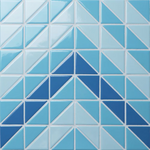 ** PER PCS ** Blue Santorini Chevron by Merola 10x10, 8.14sf, 10pcs, Loc: MT1-F