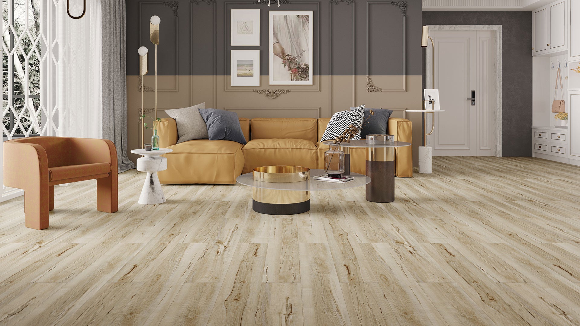 Laurel Springs 7x48 Luxury Vinyl Plank Flooring, CC001 , 48.03x7.17, 5mm, 12mil, 48lb, 12pcs, 28.68sf, $1.79/sf