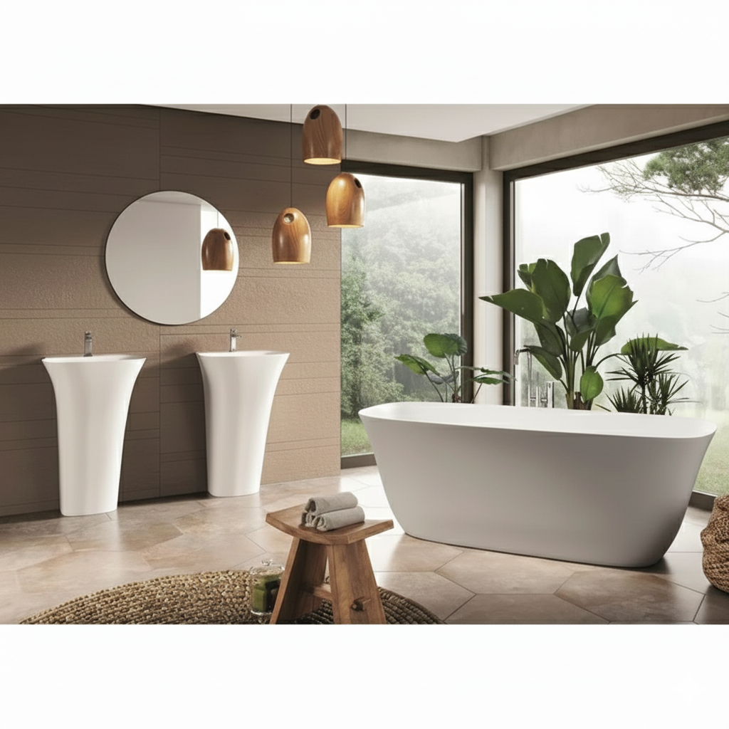 Acquabella Cristallo Center Drain 67x29 Freestanding Bathtub in Snow White and Light Grey, CB6729MLW, Retail: $10,000.00, FINAL PRICE: $1,499.99 + TAX