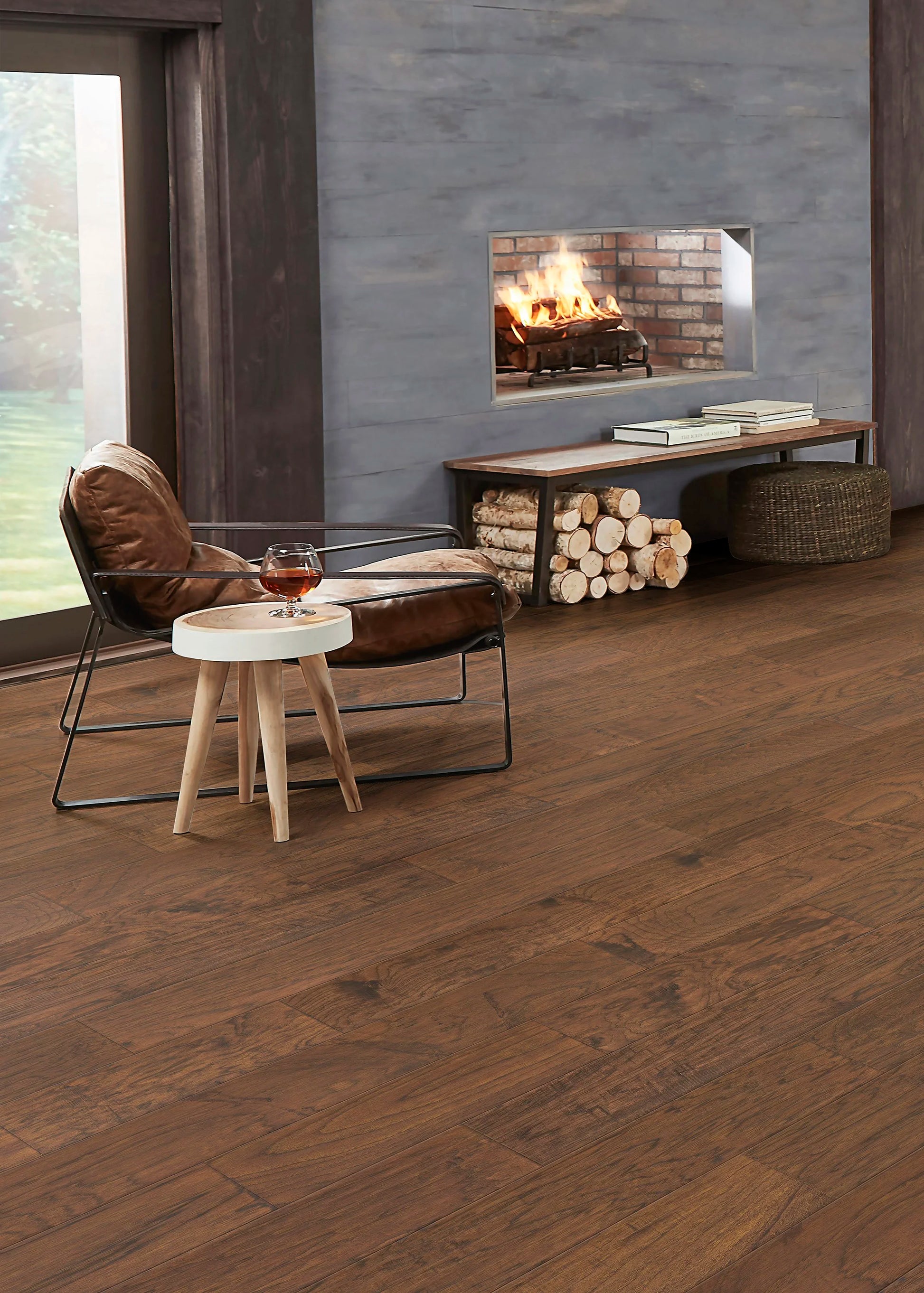 Deerskin - El Dorado 6.5" x RL - Handscraped Satin Hickory Engineered Hardwood ** ON ORDER **, 43 lbs, 25.57sf, Final: $3.29/sf, CLEARANCED PRICE: $2.99/sf, $76.45/box + Tax