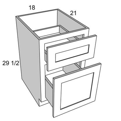FD18-21 FILE DRAWER - WHITE SHAKER, Solid Soft Close RTA Cabinet (Flat Pack)  FINAL PRICE CLEARANCE // NO RETURNS OR EXCHANGES