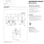 Delta Aubrey Two Handle Centerset Bathroom Faucet Stainless, 25704LF-SS MSRP: $159.85, Clearance, Loc: Rug1