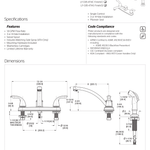 Pfister Delton Kitchen Faucet Polished Chrome, LF-035-3THC, Retail:$109.00 Loc: B1 FINAL PRICE