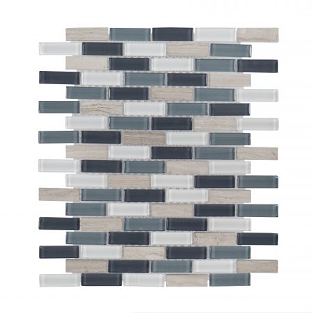 ** PER PCS ** Dolphin Tail Blue Interlocking Jeffry Court, Retail: $12.49/pc, 33.55 lbs., 15 pcs, Final:, Loc: MT5-E