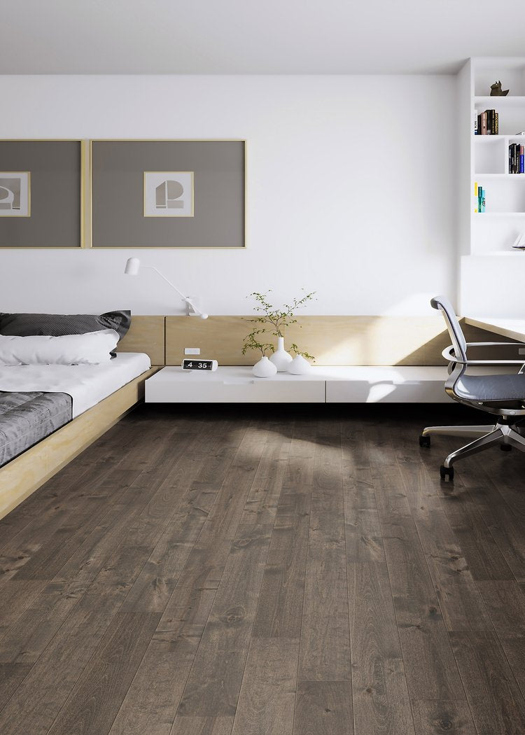 Smokey Gray - Creekside 5" x 3/4" x RL - Solid Hardwood - Solid Birch ** ON ORDER ** , 23.63 sf, FINAL PRICE: $3.99/sf