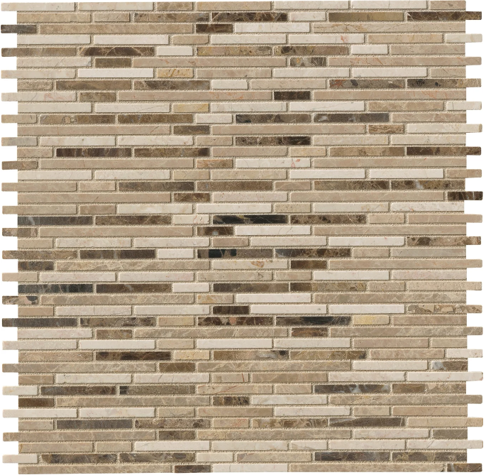 ** PER PCS ** Emperador Blend Bamboo MSI, SMOT-EMPBB-BMP10MM, (10 pcs/box), Loc: MT4-E