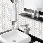 ** PER PCS ** TRENDY PETALS GRAY SF210226, 11pcs, 10.9sf, FINAL PRICE: $3.99/pc, $43.89/ Box, Loc: MT7-A