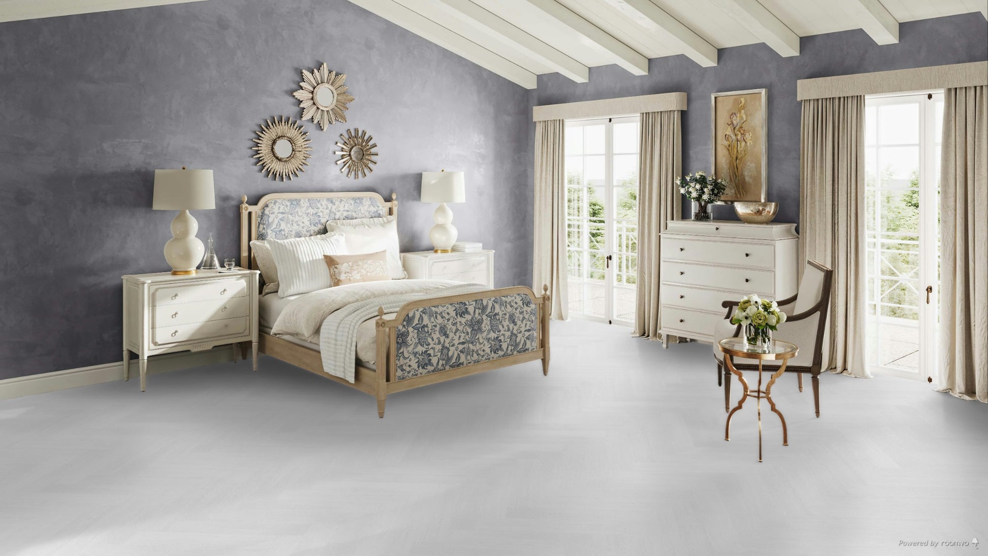 White Herringbone 5x25 Luxury Vinyl Plank Flooring, LPEAK35402, 4.8x24 5mm, 22mil, lbs, 26.05sf, 32pcs, Final:$0.99/sf