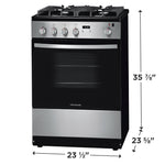 Frigidaire 24-in 4 burners 1.9-cu ft Slide-In Natural Gas Range (Stainless Steel), FFGH2422US, Retail: $1,299.00, FINAL PRICE: $749.99 + TAX