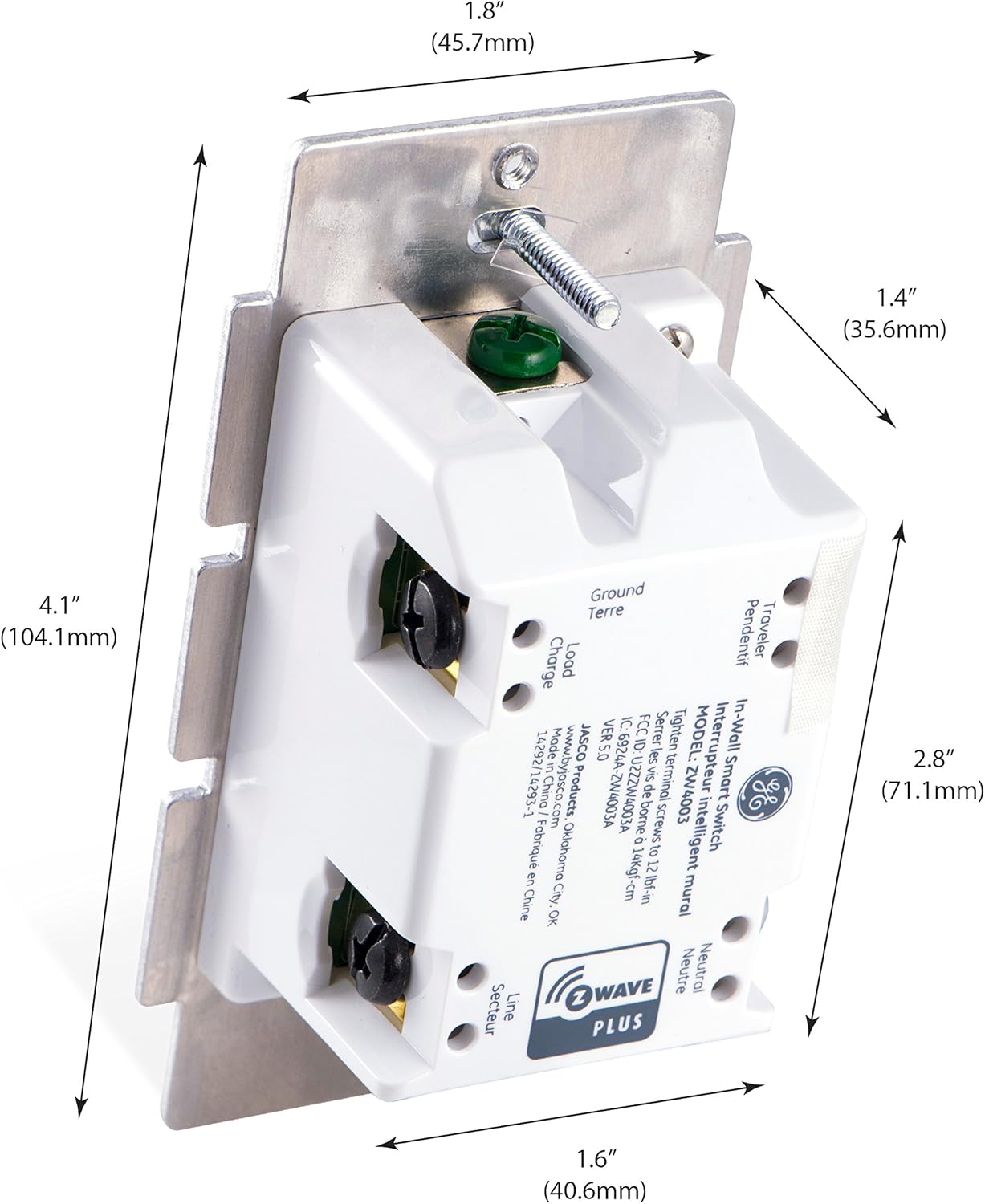 GE Z-Wave Plus Wireless Smart Lighting Control Smart Toggle Switch