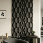 Gray White Slat Wave 23x95 Acoustic Wall Panel, 600mm x 2400mm, FINAL PRICE: $79.99/pc