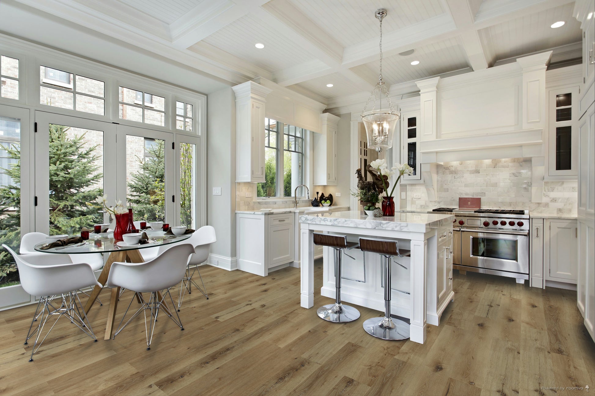Golden  Caramel  7x48 Luxury Vinyl Plank Flooring, CM04, 5mm 12mil, 48 lbs, 12pcs, 28.68sf, $1.79/sf