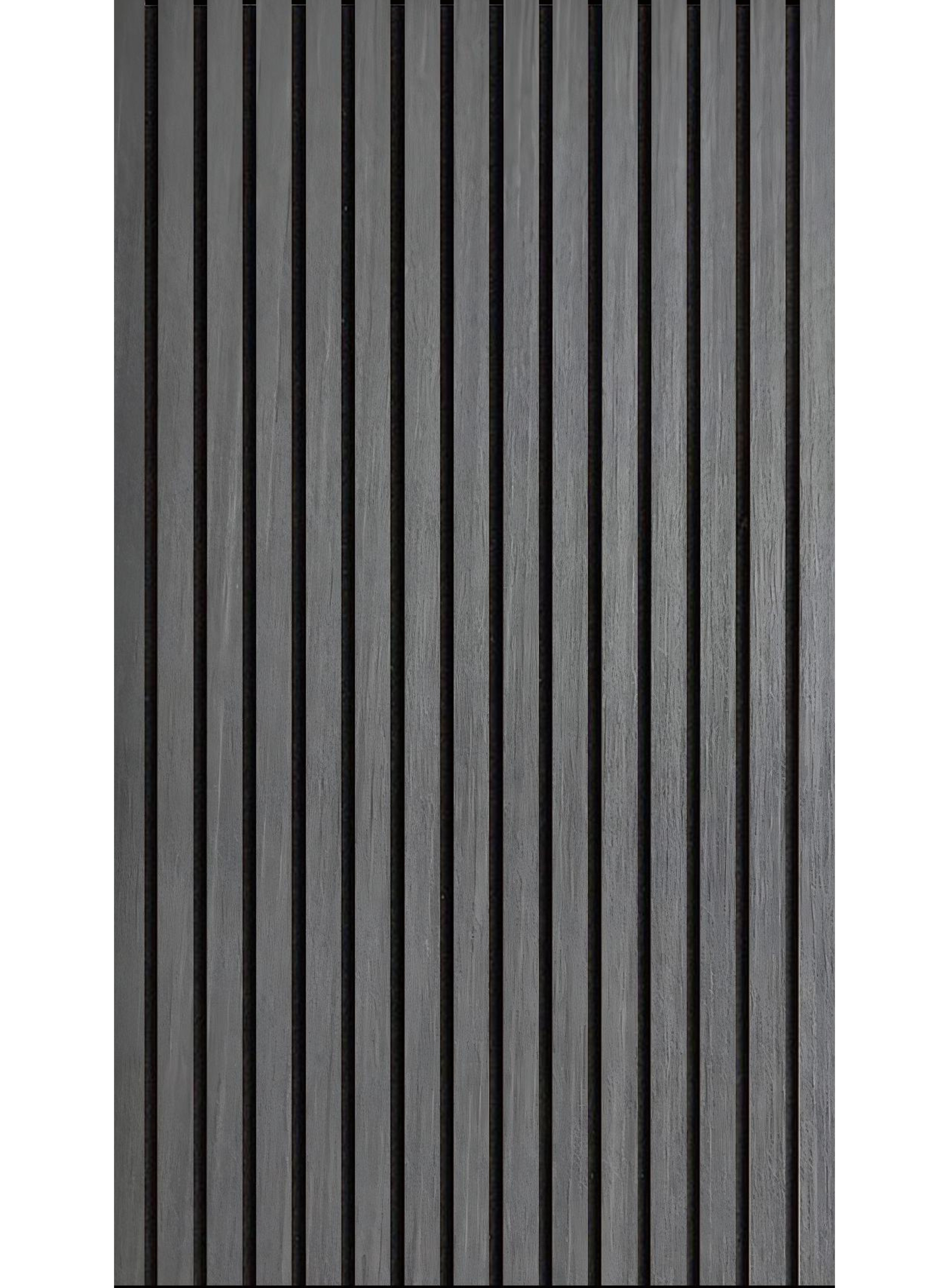 Gray White Slat Straight 23x95 Acoustic Wall Panel, 600mm x 2400mm, FINAL PRICE: $69.99/pc [FB354]