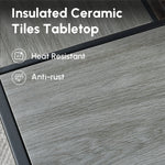 Ovios Rectangle Patio Propane Outdoor 42.12'' Fire Pit Table with Lid, GYM84004BNTC *HD2509, Retail: $329.00, FINAL PRICE: $179.99 + TAX