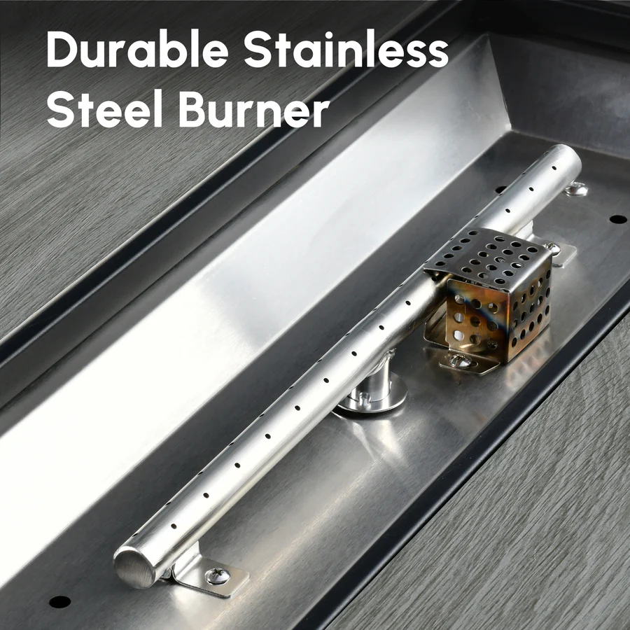 Ovios Rectangle Patio Propane Outdoor 42.12'' Fire Pit Table with Lid, GYM84004BNTC *HD2509, Retail: $329.00, FINAL PRICE: $179.99 + TAX