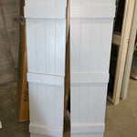 TRIBUILT 14 in. W x 59 in. H Vinyl Exterior Joined Board and Batten Shutters Pair in White