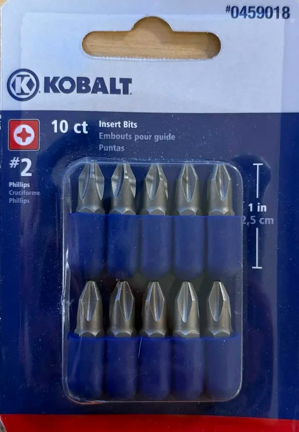 Kobalt 1-in #2 Phillips Screwdriver Bit (10-Piece), 0459018, #1873547