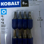 Kobalt 8-Pack 1" Assorted Square Drive Screw Bits, 0459106, #1873536