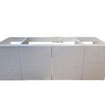 ** NO TOP ** Clarissa 59-IN Double Vessel Sink Vanity in White, MD-435-CAB-WH, Final Price: $399.99 + Tax