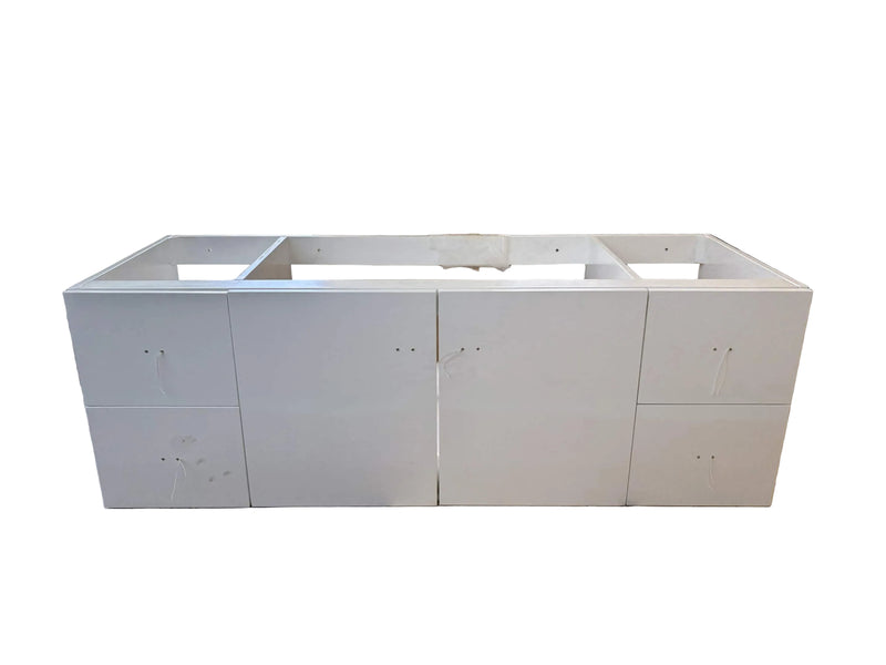 ** NO TOP ** Clarissa 59-IN Double Vessel Sink Vanity in White, MD-435-CAB-WH, Final Price: $399.99 + Tax