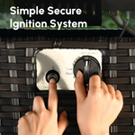 Ovios Rectangle Patio Propane Outdoor 42.12'' Fire Pit Table with Lid, GYM84004BNTC *HD2509, Retail: $329.00, FINAL PRICE: $179.99 + TAX