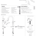 Pfister Kroft Kitchen Faucet Matte Black,  F-529-7KFB - Retail:$283.38.00 Loc: B3 FINAL PRICE