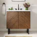 Alpine Reserve Destin 36-in Brown Undermount Single Sink Bathroom Vanity with White Engineered Stone Top, LWSE36VBR, 4082258, MRSP: $709.00, Final Price: $499.99 + TAX
