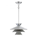 Meridian Empire 1 Light PENDANT in Chrome, M70096CH, Retail: $230.00, Wholesale: $115.00, Loc: C-1, Final: $40.00, Clearance!