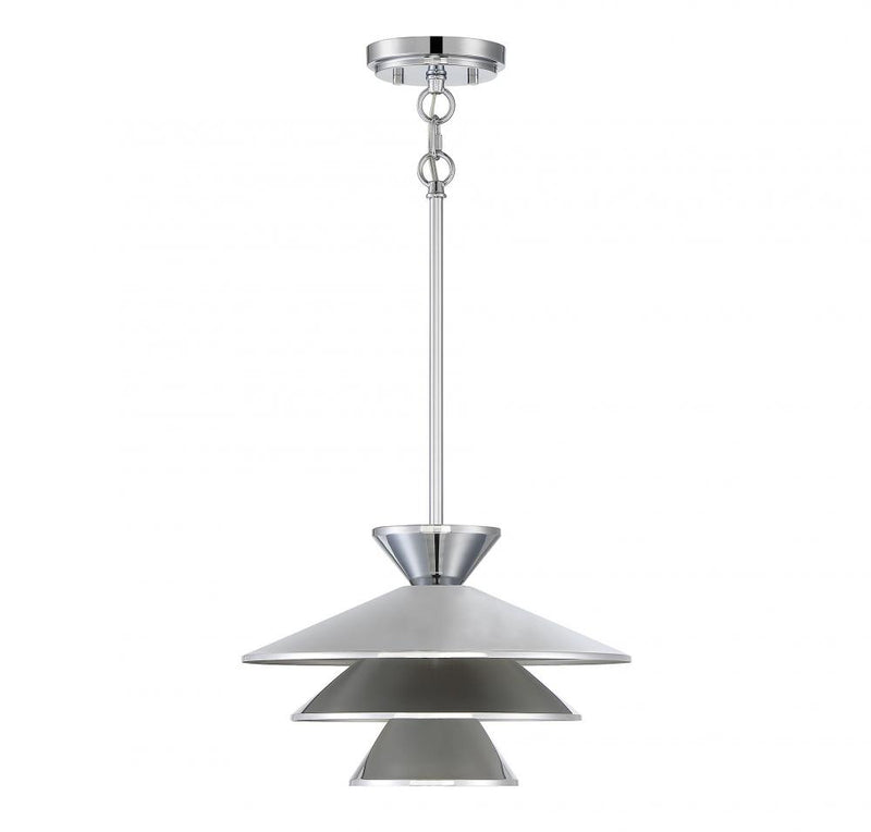 Meridian Empire 1 Light PENDANT in Chrome, M70096CH, Retail: $230.00, Wholesale: $115.00, Loc: C-1, Final: $40.00, Clearance!