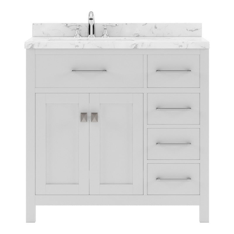 Caroline Parkway 36-in White Undermount Single Sink Bathroom Vanity with Cultured Marble Quartz Top, MS-2136R-CMRO-WH, FINAL PRICE: $599.99