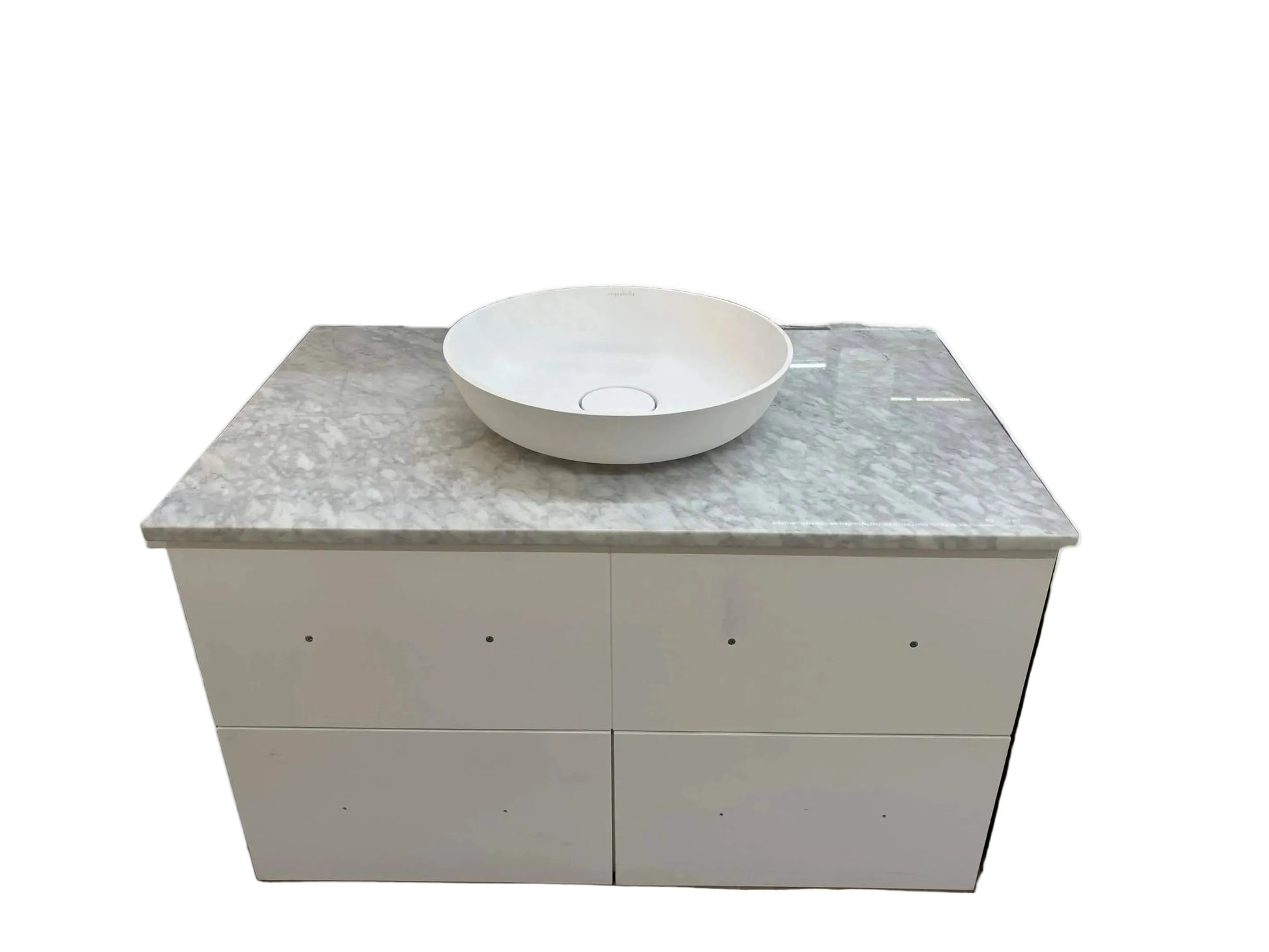 Marsala 36-IN Bathroom Vanity in White with Custom Countertop and Vessel Sink, MS-565-CUSTOM-WH