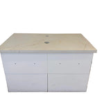 Marsala 36-IN Bathroom Vanity in White with Custom Countertop and Vessel Sink, MS-565-CUSTOM-WH