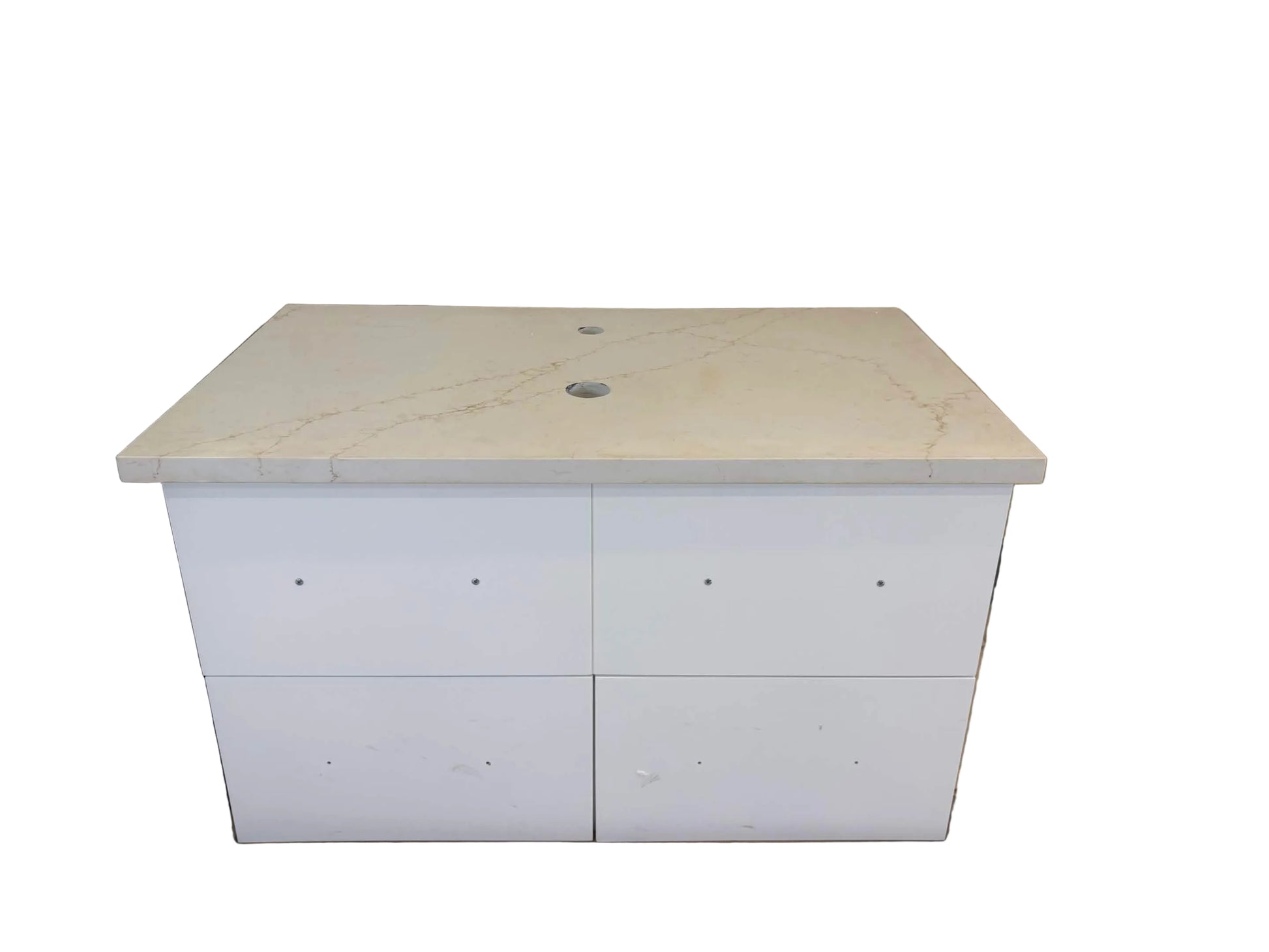 Marsala 36-IN Bathroom Vanity in White with Custom Countertop and Vessel Sink, MS-565-CUSTOM-WH