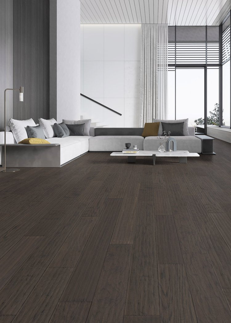 Mustang - El Dorado 6.5" x RL - Handscraped Satin Hickory Engineered Hardwood ** ON ORDER **, 43 lbs, 25.57sf, Final: $3.29/sf, CLEARANCED PRICE: $2.99/sf, $76.45/box + Tax