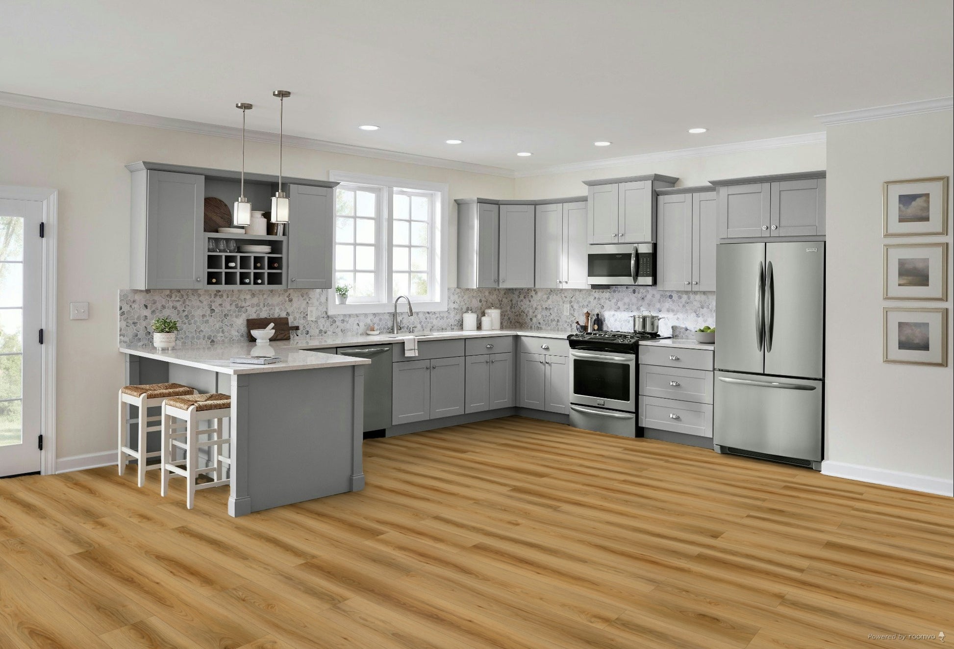 Melrose 9x60 Luxury Vinyl Plank Flooring, PA806, 9.06x60, (8mm), 28mil, 49 lbs, 18.87sf, 5pcs, Final:$2.99/sf