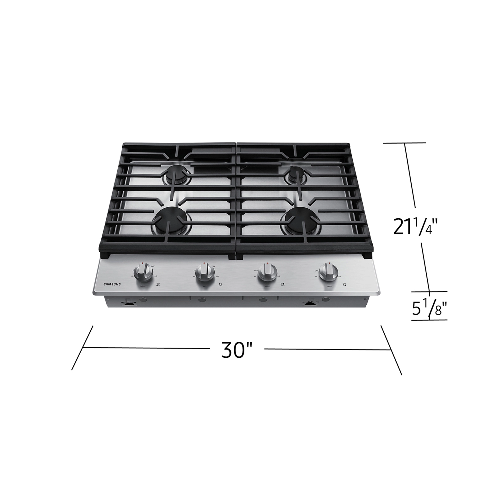 Samsung 30-in 4 burners Stainless Steel Gas Cooktop, NA30R5310FS *HD2509, Retail: $949.00, FINAL PRICE: $459.99 + TAX