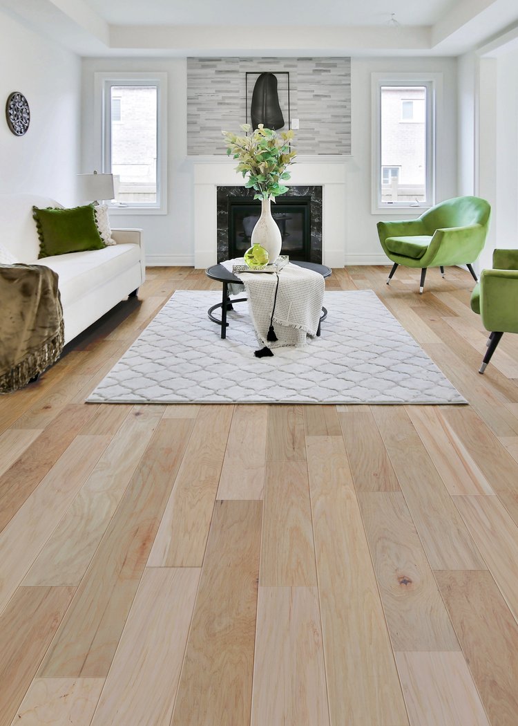 Natural - El Dorado 6.5" x RL - Handscraped Satin Hickory Engineered Hardwood ** ON ORDER **, 43 lbs, 25.57sf, Final: $3.29/sf, CLEARANCED PRICE: $2.99/sf, $76.45/box + Tax